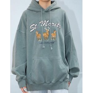 St Moritz Switzerland Hoodie Brandy Melville One size Blue